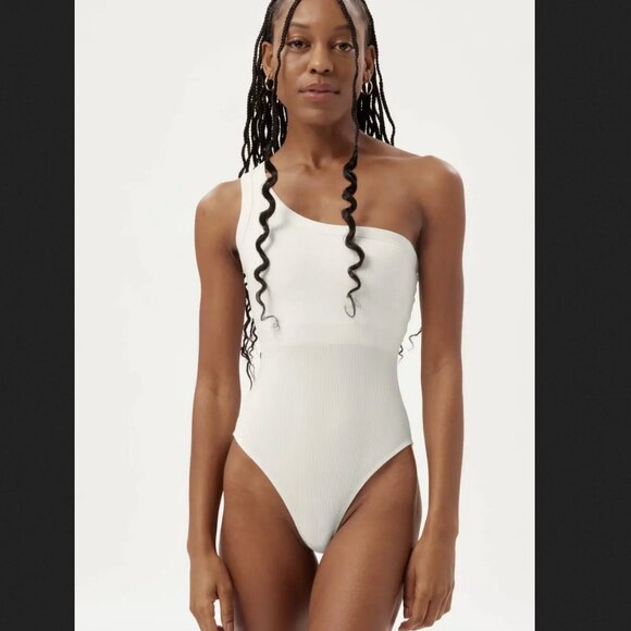 girlfriend collective NWT Tate One Shoulder Bodysuit Bundle 2 - Picture 7 of 7